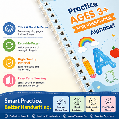 ✍️ Magic Practice Copybook – Buy 1 Get 3 FREE + 50% OFF Today